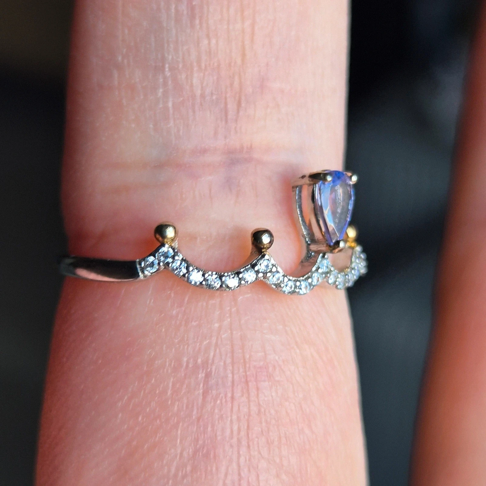 Natural Tanzanite S925 silver ring – photo 3